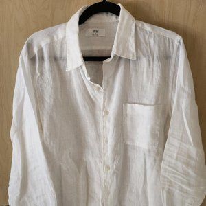 Uniqlo Premium Linen Long-Sleeve Shirt (Size M) - 5 Different Colors